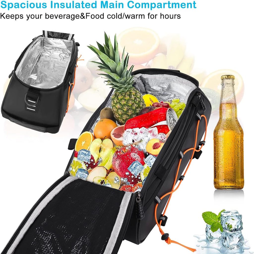 MOSISO Bike Rack Bag Bicycle Bike Trunk Cooler Storage Handbag, Black