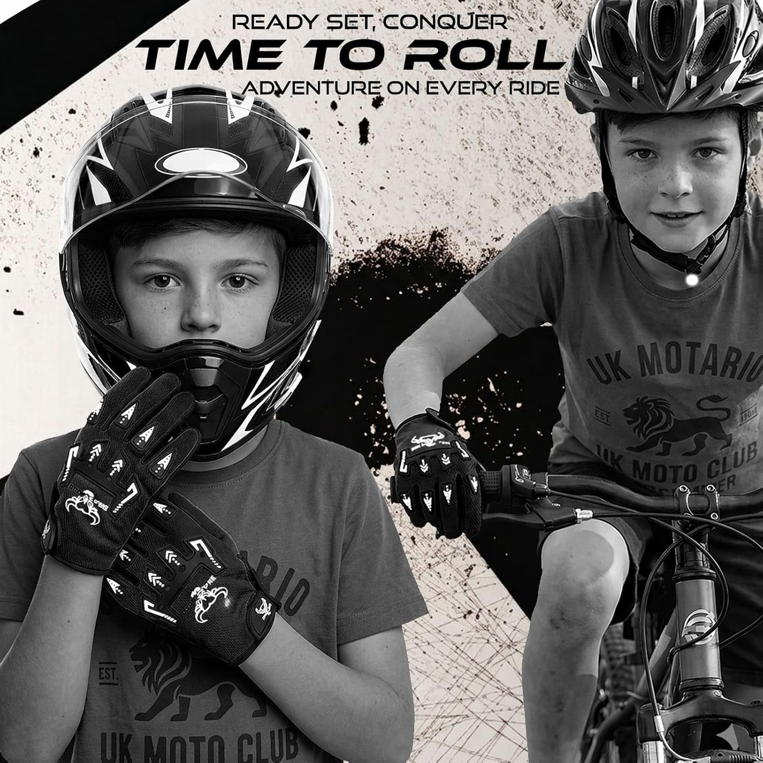BEAST RAGE Youth Motocross Gloves – Motocross & BMX for Dirt Bike & Riders | Boys &Girls Gear | Non-Slip Grip, Breathable Lightweight for Youth Training Cycling Gloves
