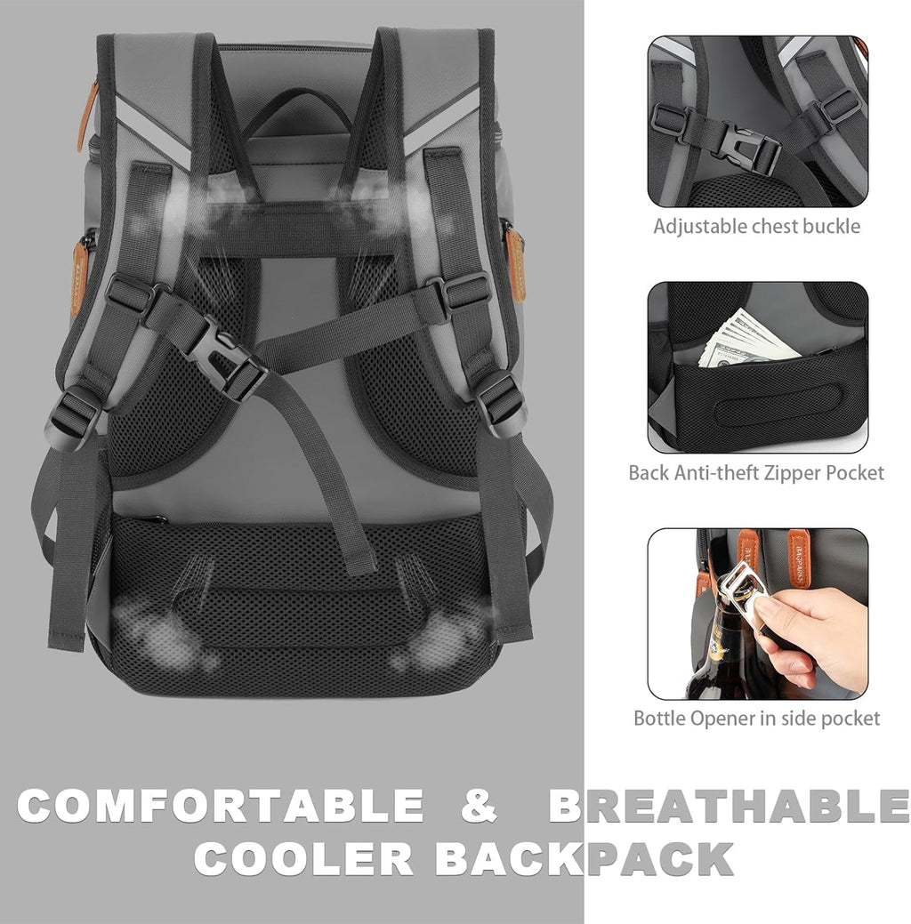 Bagparkk 33/45 Cans Leakproof Insulated Cooler Backpack with Double Deck