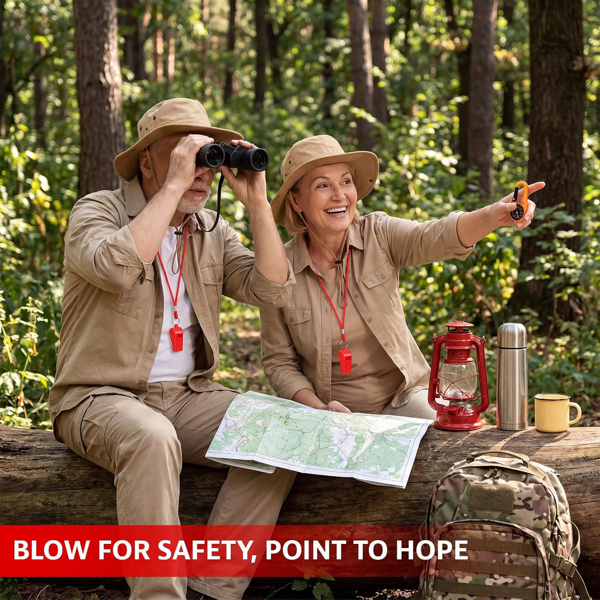 Honoson Emergency Whistle Compass Set