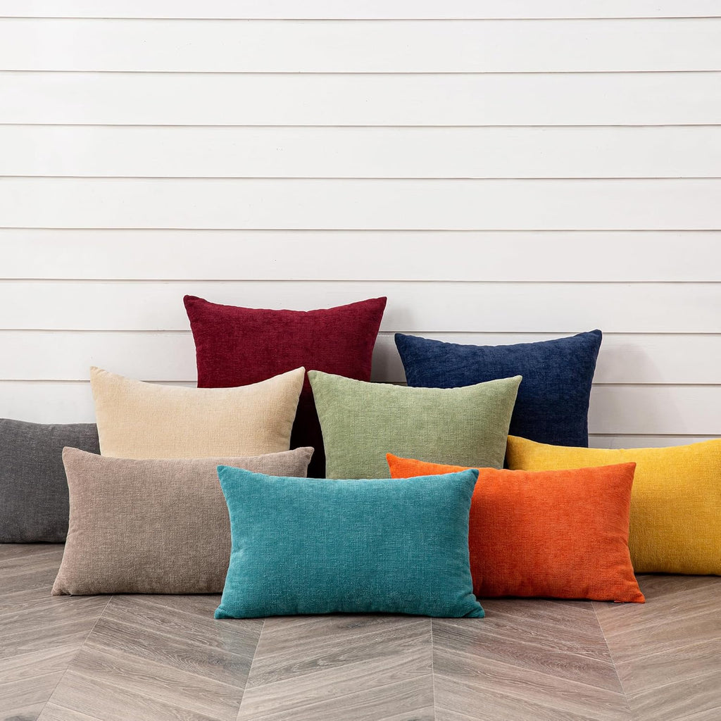GAWAMAY Decorative Couch Throw Pillow Covers 18x18 Inch Set of 2 Beige