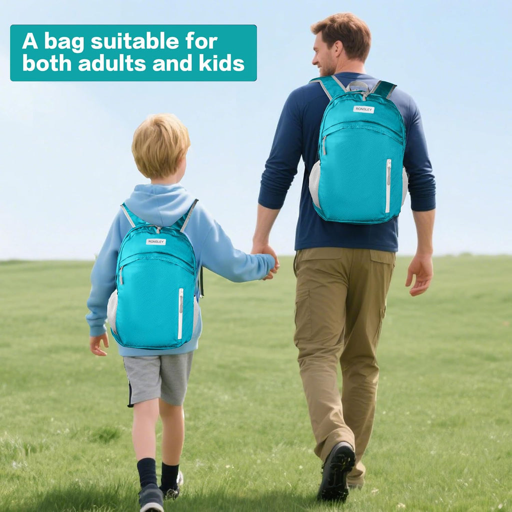Waterproof Foldable Hiking Backpack, Lightweight Beach Bag SkyBlue