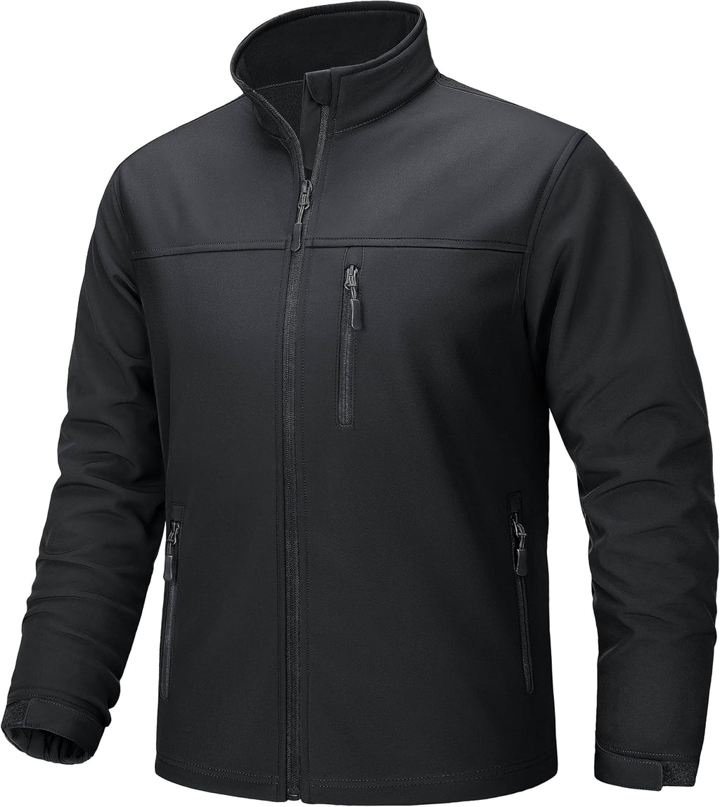 TACVASEN Mens Lightweight Softshell Jacket Fleece Waterproof Windbreaker