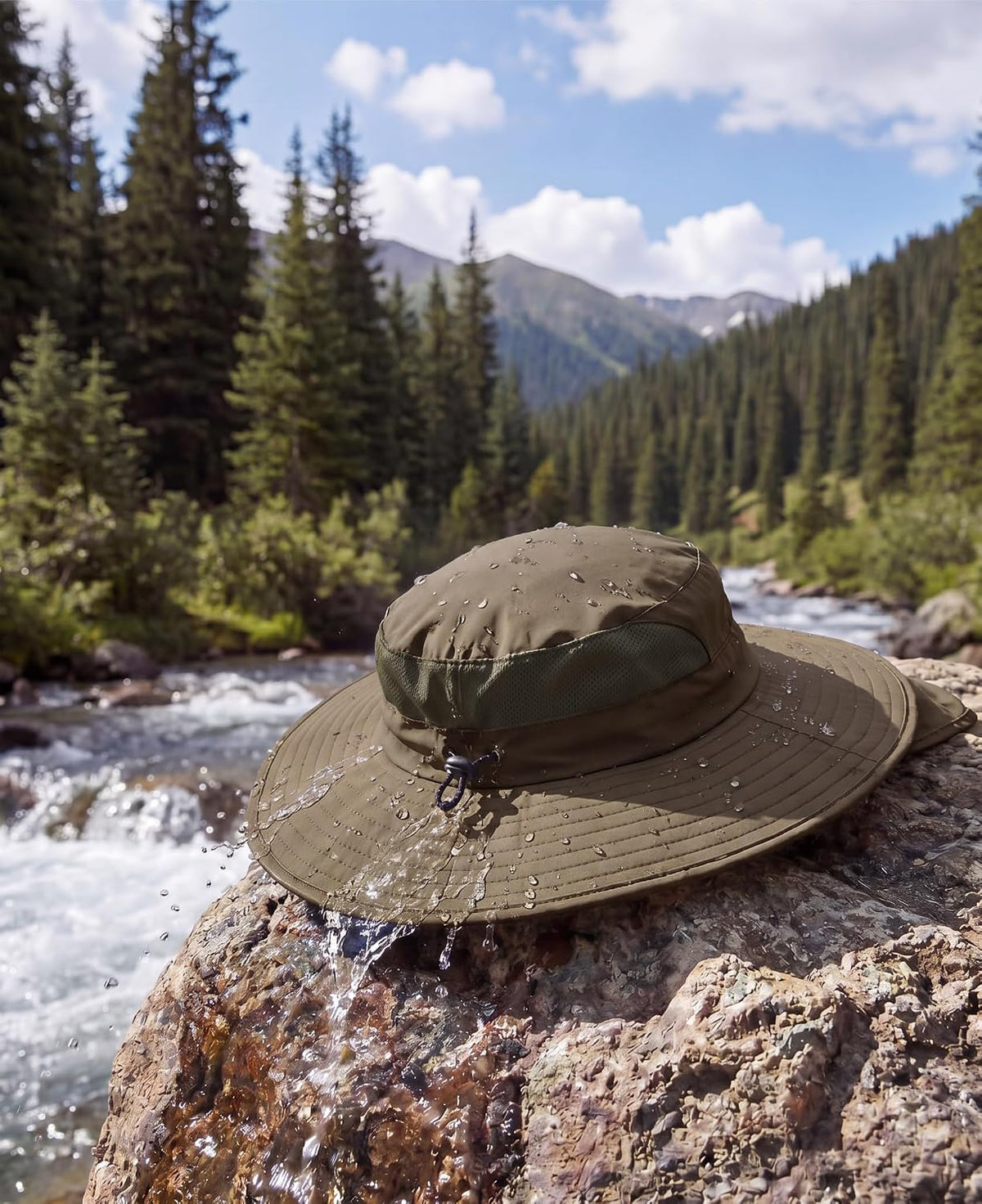Home Prefer UPF 50+ Wide Brim Sun Hats with Neck Flap Sun Protection Hat for Men Women Gardening Fishing Summer Bucket Hat