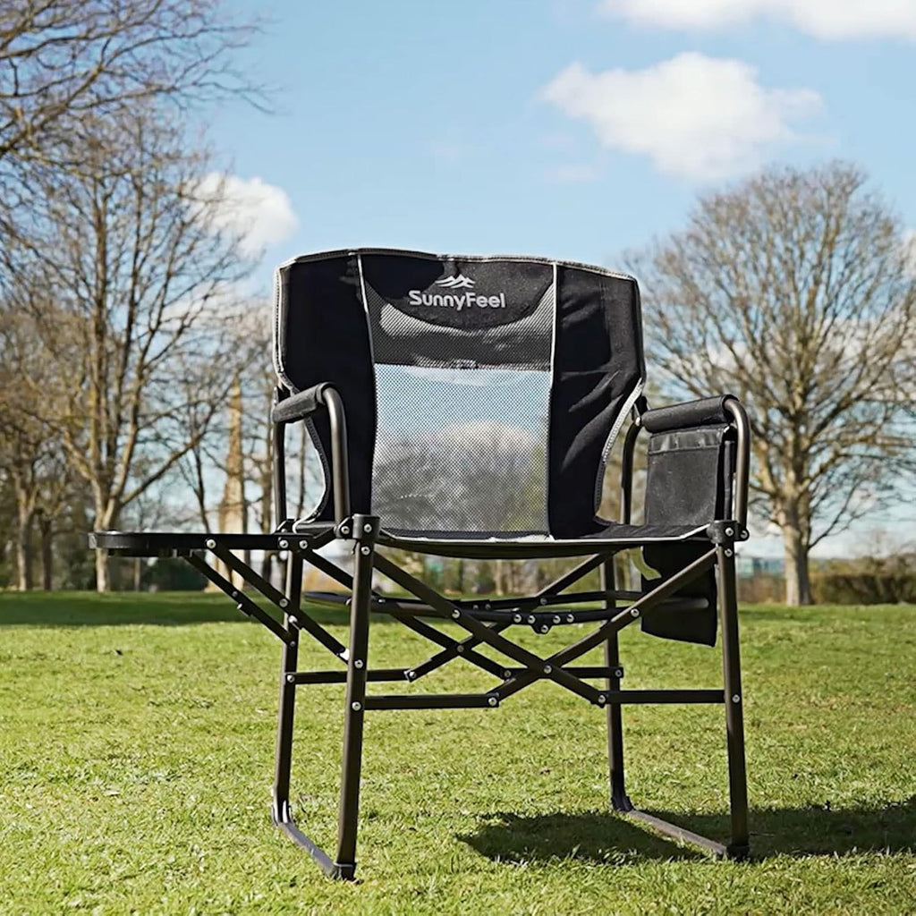 SUNNYFEEL Oversized DirectorsCamping Chair for Adults with Side Table