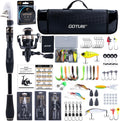 GOTURE Telescopic Fishing Rod and Reel Combos, Carbon Fiber Travel Fishing Pole, 9+1 BB Spinning Reel, Saltwater Freshwater Fishing Gear Kit with Braided Line, Lures, Carrier Bag for Bass Trout