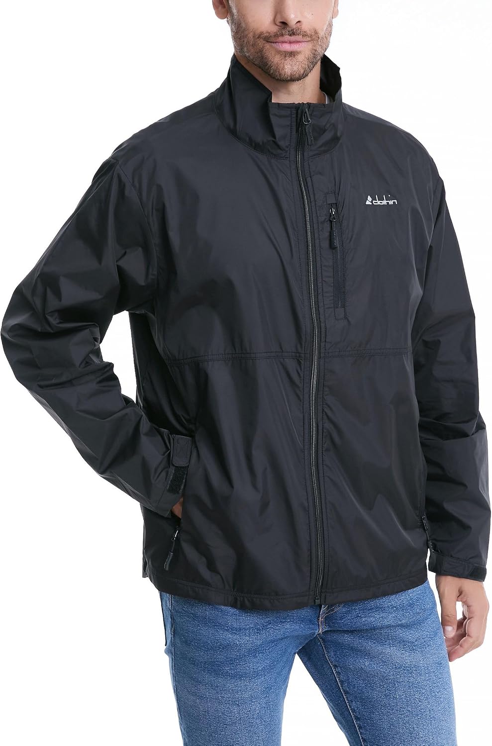 clothin Men's Lightweight Water-Resistant Packable Windbreaker