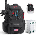 Piscifun 52L Fishing Tackle Backpack, 17 Pockets, Rod Holders & 4 Boxes