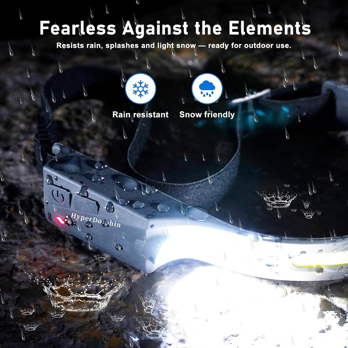 Headlamp Rechargeable LED (2-Pack, Gray) 230° Wide Beam, USB-C Lightweight Head Lamp, Long Runtime, Water-Resistant for Camping, Hiking, Running, Fishing, Repair Work