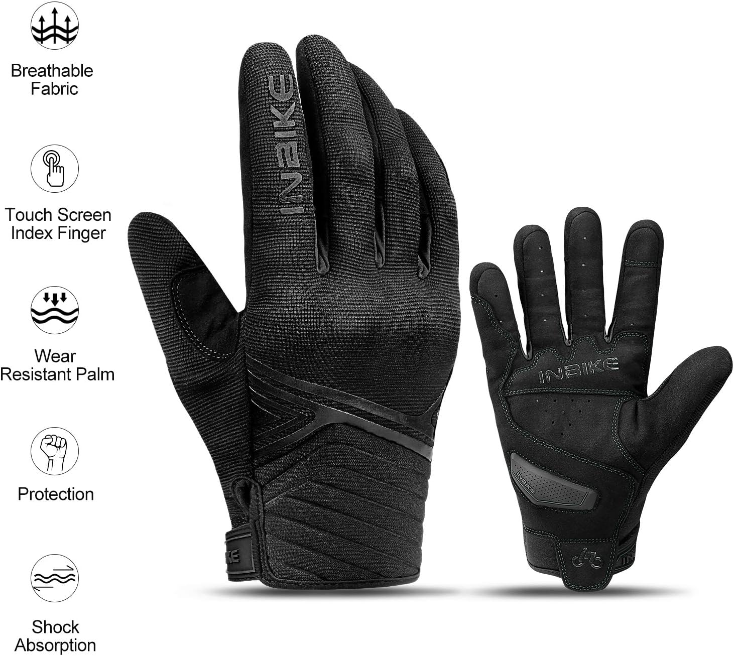 INBIKE Motorcycle Gloves Breathable Mesh Touchscreen Hard Knuckles