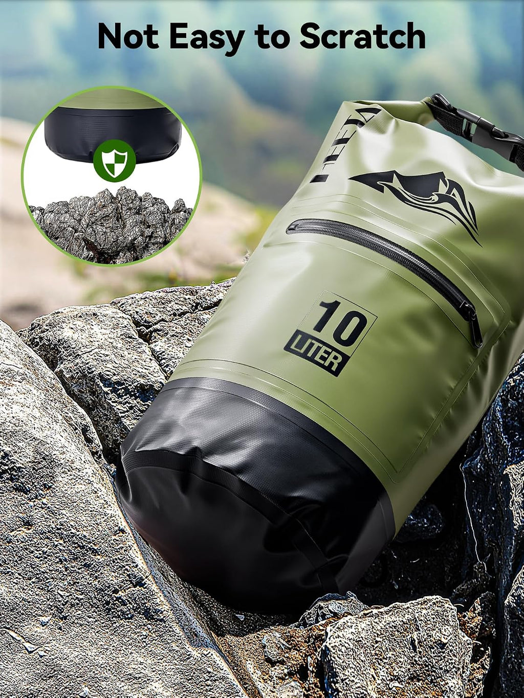 HEETA Waterproof Dry Bag Backpack with Zippered Pocket 5L/10L/20L/30L/40L