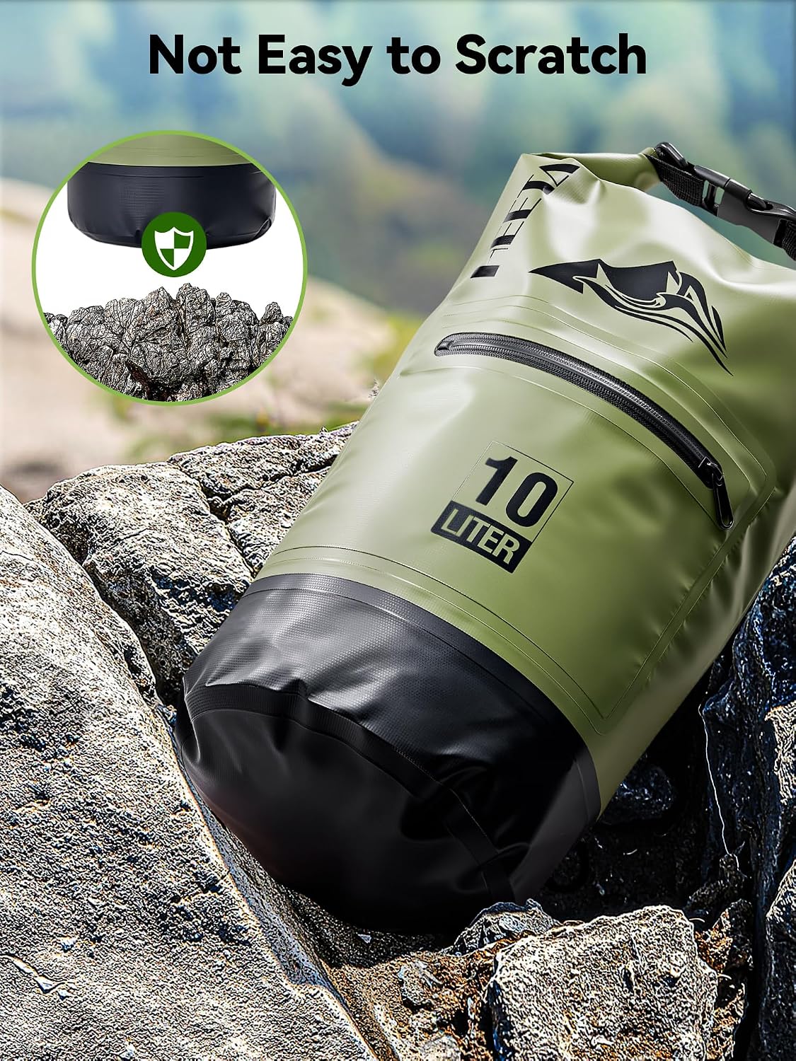 HEETA Waterproof Dry Bag Backpack with Zippered Pocket 5L/10L/20L/30L/40L