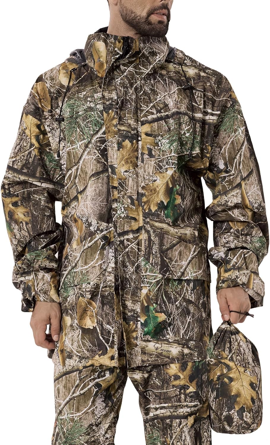 Rain Suit (Jacket + Pants),Rain Gear for Men Waterproof, Camo Rain Jacket, Lightweight Rain Coat for Fishing, Hunting