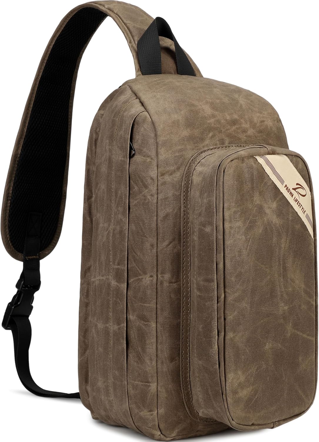 Padwa Lifestyle Dark Brown Crossbody Camera Bag - Waxed Memory Canvas Compact Camera Sling and Crossbody Bag with Fast Access,Versatile Lightweight Everyday Bag for Photographers Travel,Photography