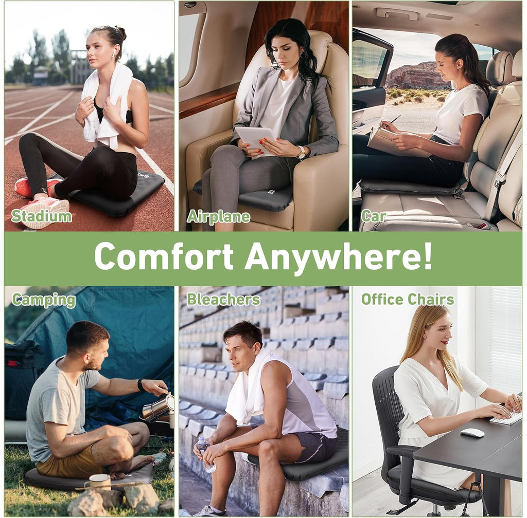 Inflatable Seat Cushion, Self Inflating Compact Stadium Seat Cushion