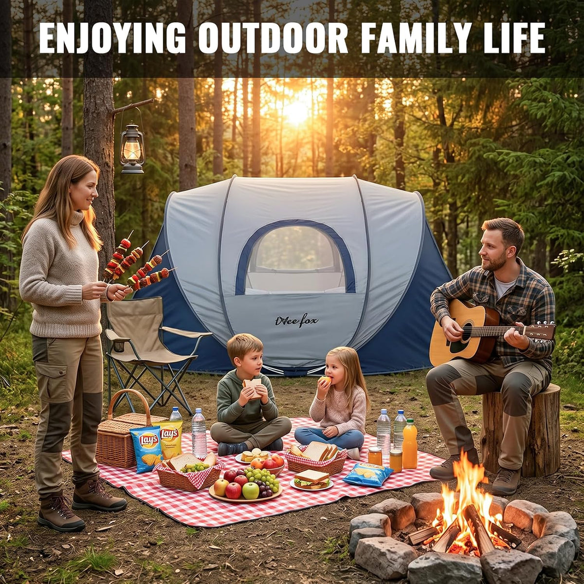 Easy Pop Up Tent Waterproof Instant Pop Up Camping Tent