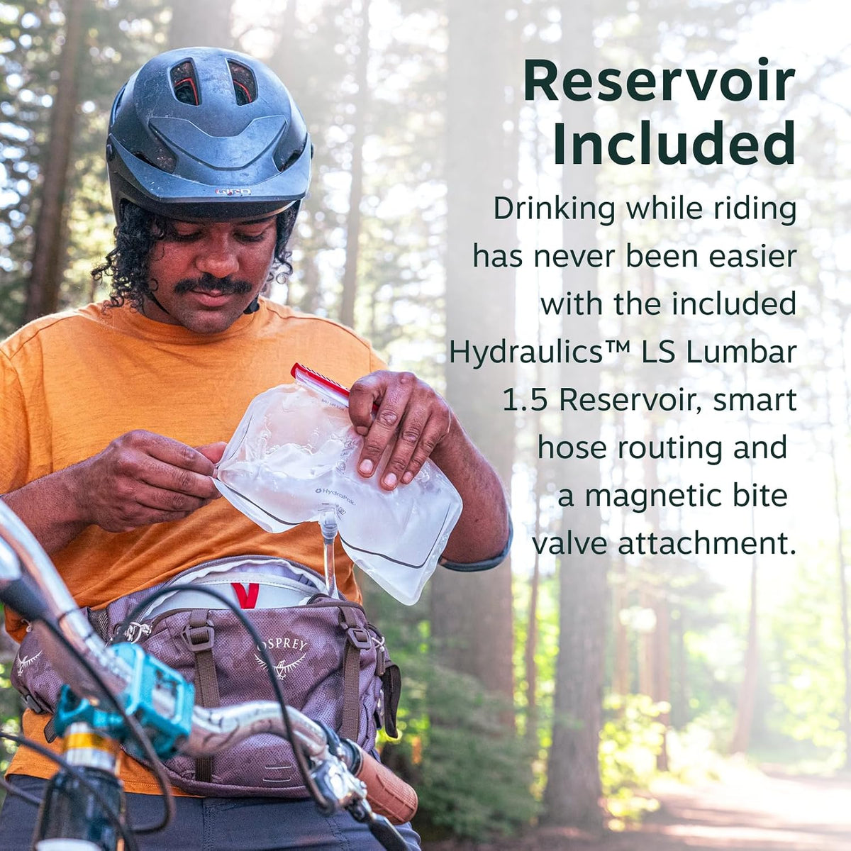 Osprey Seral Biking Waist Pack with Hydraulics Reservoir for Men & Women, Hydration Belt with Water Bladder