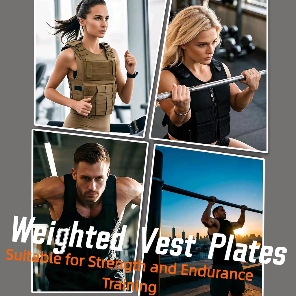 OBLT Weight Vest Plates - Vest Plates for Full-Body Strength Training, 5.5/9.3/14/19 LBS Weighted Vest Plates Suitable Crossfit,Outside and Fitness Man& Women Training