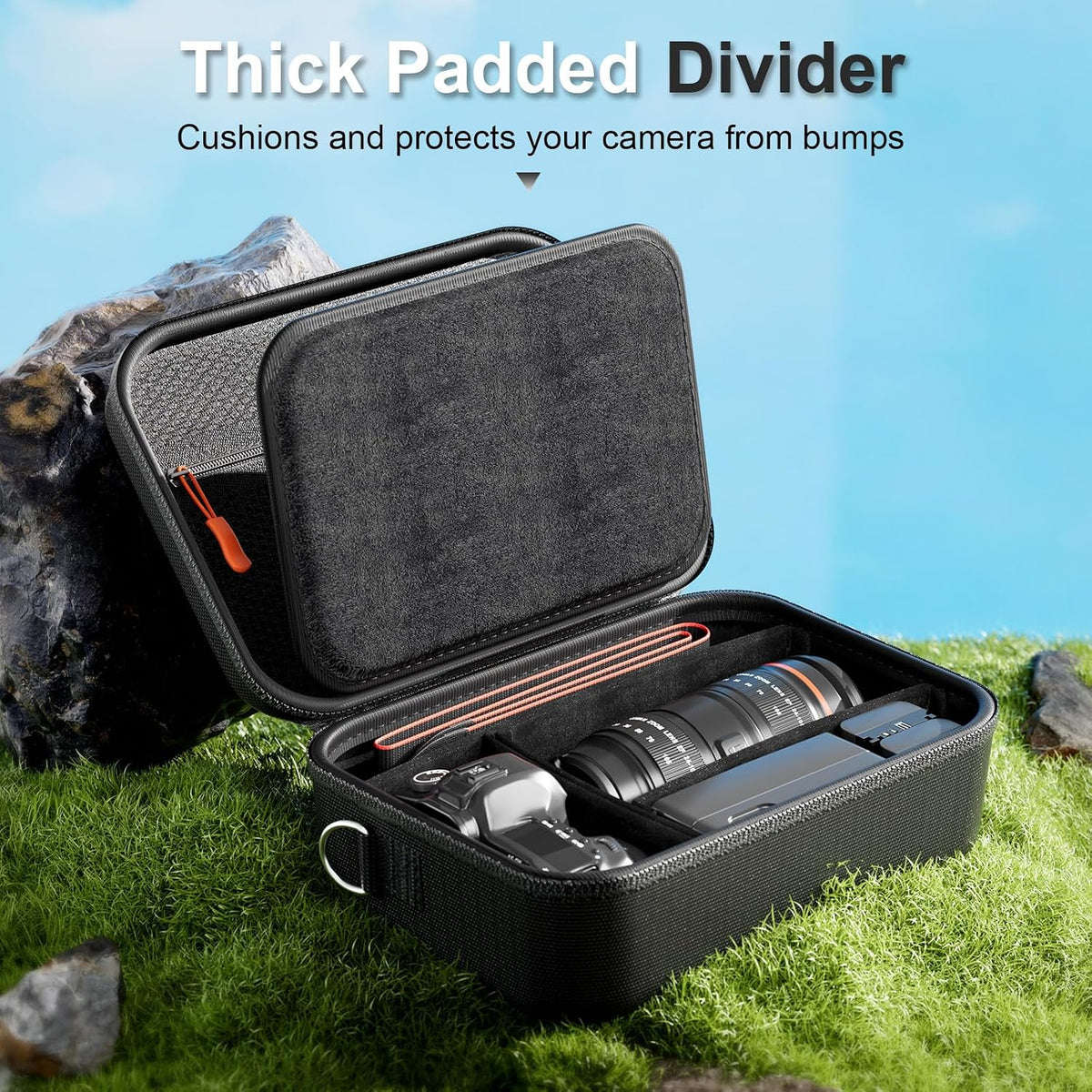 ProCase Hard Shell Digital Camera Case for Canon Rebel T7 -Black