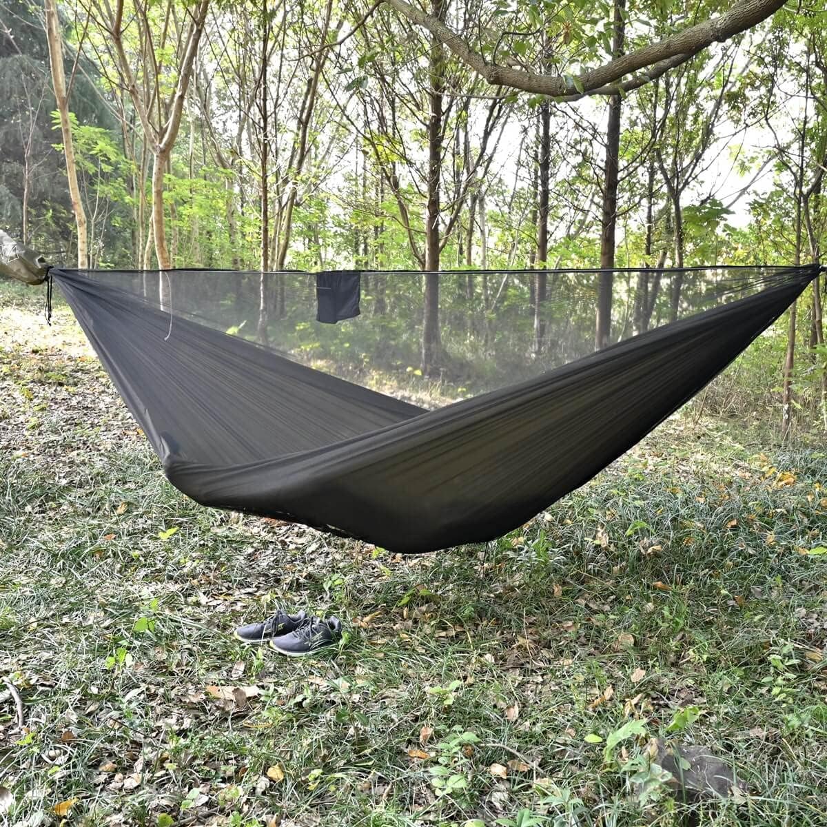 onewind 11ft Camping Double Hammock with Mosquito Net, Ridgeline and Straps