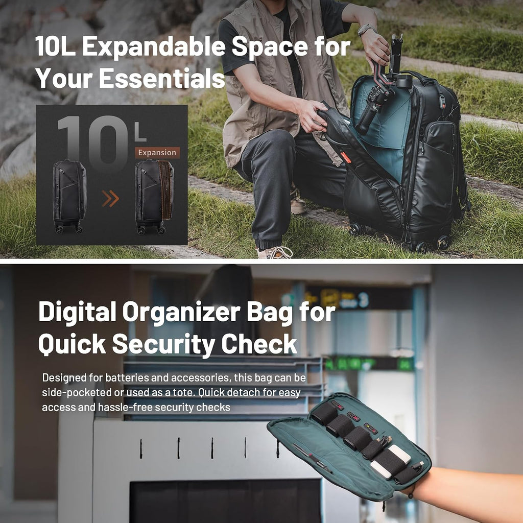 PGYTECH 2-in-1 Roller Camera Backpack Camera Bag for Travel Photographers