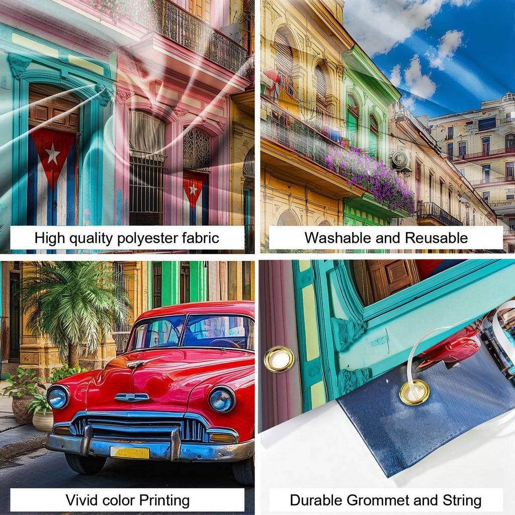 Cuba Street Backdrop Havana Urban Scenery Photography Background