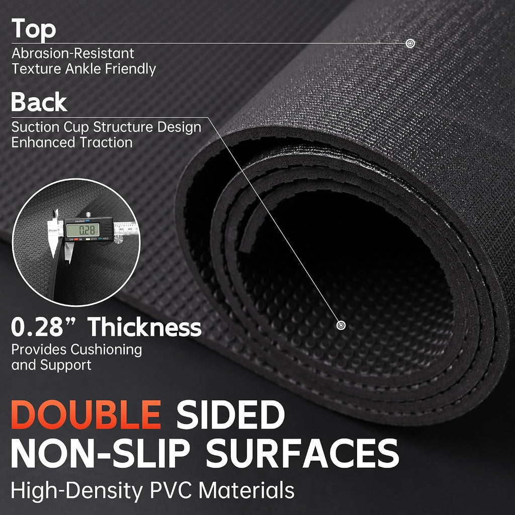 Extra Large Exercise Mat, 10’ x 6'/ 8’ x 6’/ 7’ x 5’/ 6’ x 4’- 7MM Thick Workout Mat for Home Gym, High-Density Gym Mat for Home Gym Floor, Non Slip Large Yoga Mat