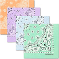 The Peacock Crew Premium Soft Cotton Bandanas Pack for Men and Women Paisley 22 x 22 inches