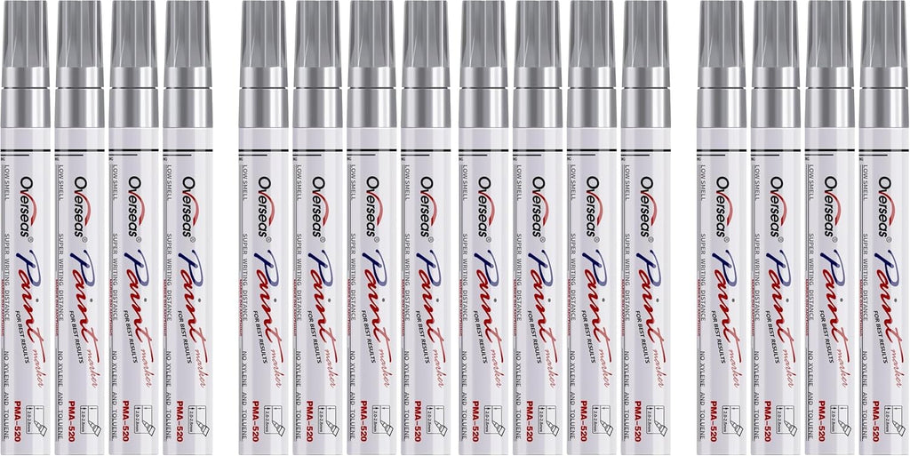 Overseas 8 Red Paint Pens Permanent Markers, Oil Based Paint Markers