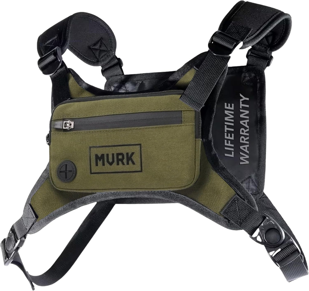 MVRK Water Resistant Running Vest Chest Pack, Phone Holder for Running, Lightweight Training Pack with Reflective Detail