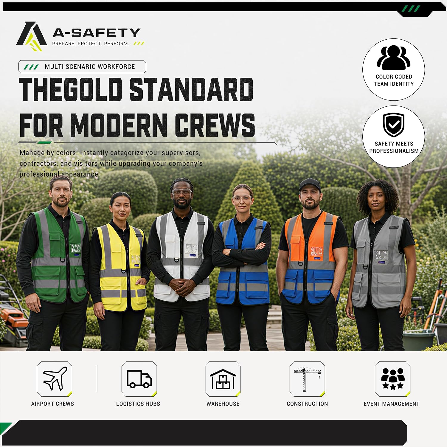 A-SAFETY High Visibility Reflective Safety Vest Customize Logo (XS-8XL)