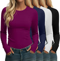 Neer 4 Pack Women's Thermal Fleece Lined Shirts Warm Base Layer