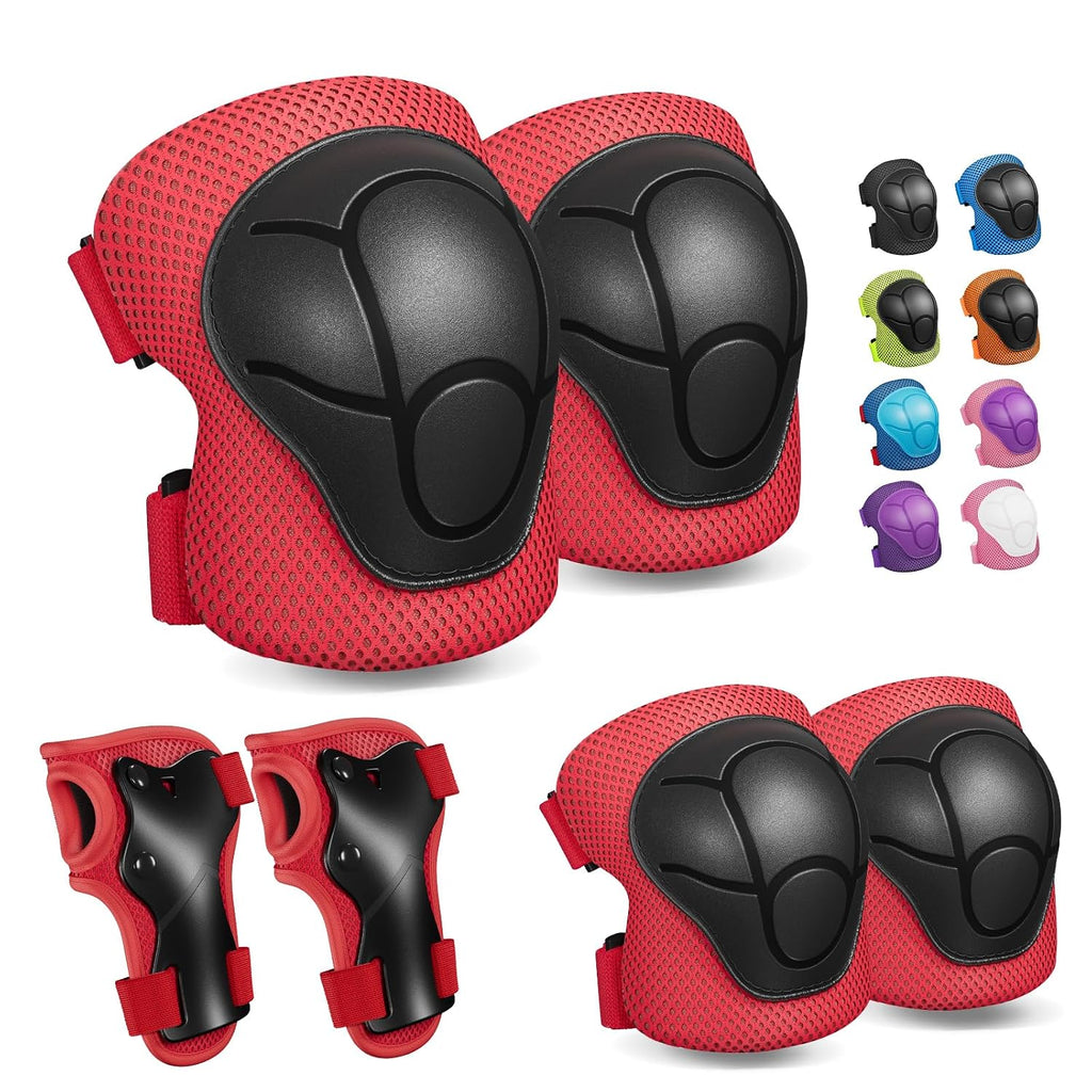 CKE Toddler Knee Pads and Elbow Pads with Wrist Guards for Kids, Black S