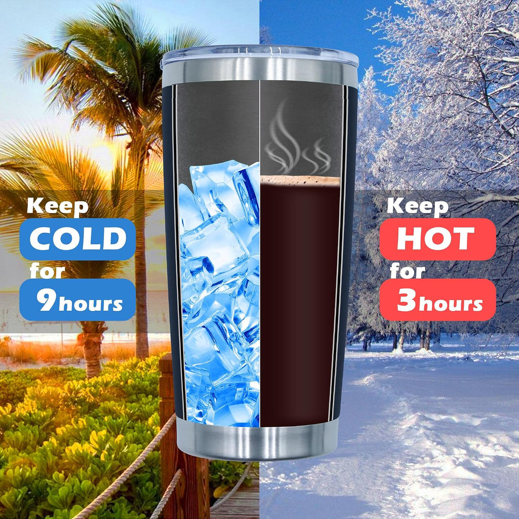 20oz Tumbler with Lid Stainless Steel Tumblers Insulated Mug Navy 12P