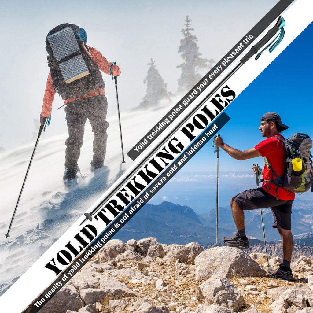 Multi-Functional Walking Stick, Prime 15-in-1 Hiking Poles, Adjustable Multipurpose Hiking Stick for Men Women Outdoor Adventure Trekking Camping