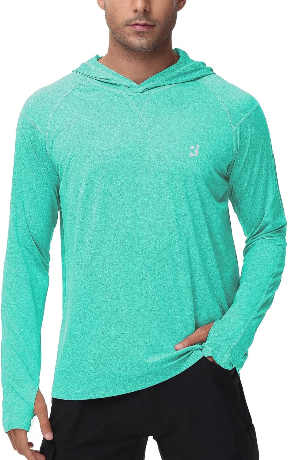 Roadbox Men's UPF 50+ Fishing Shirts, Long Sleeve UV Sun Protection Hoodie