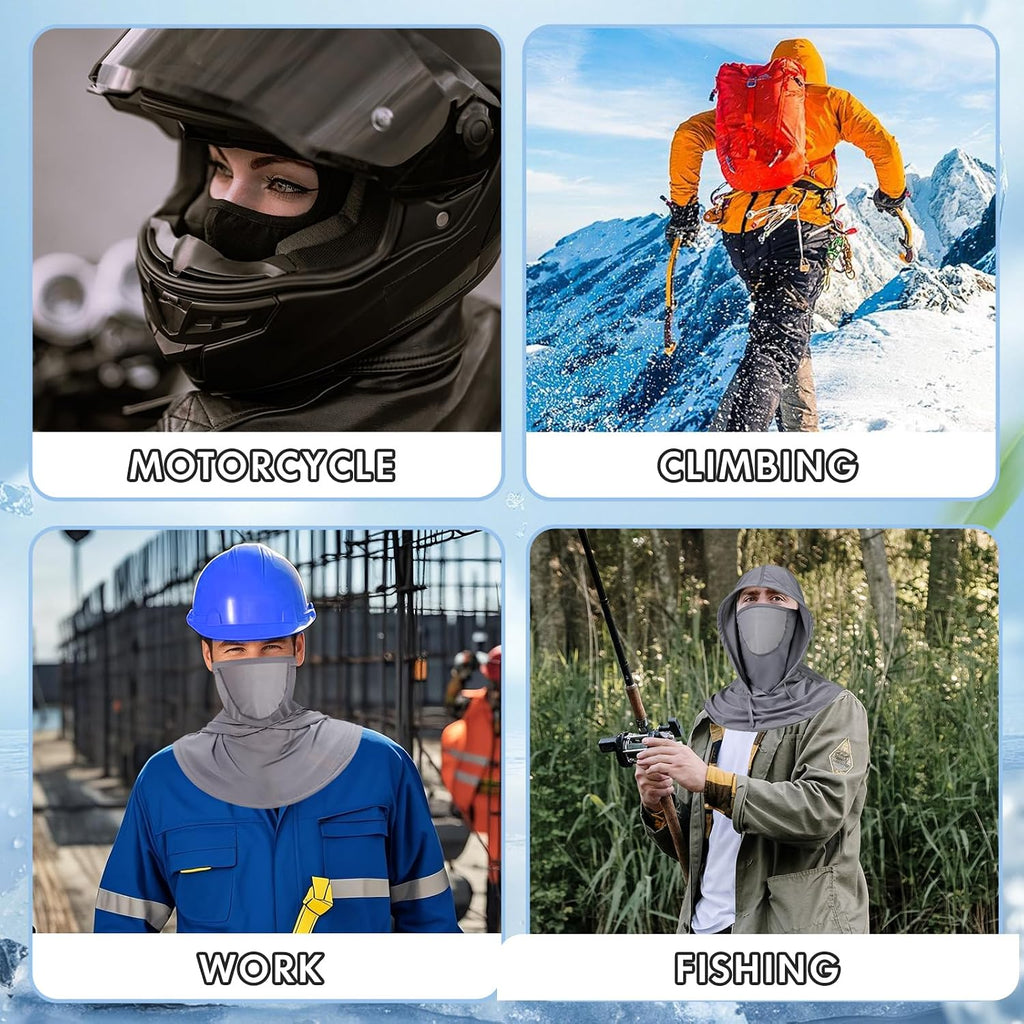 3 Pack Balaclava Sun UV Protection Hood Breathable Full Head Mask Face Cover for Men Women Motorcycle Cycling Fishing