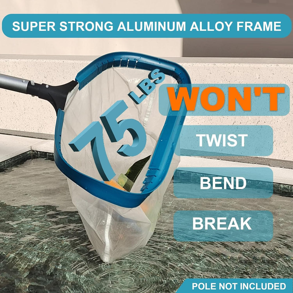 Pool Net - Professional 20" Swimming Pool Leaf Skimmer Rake (No Pole)