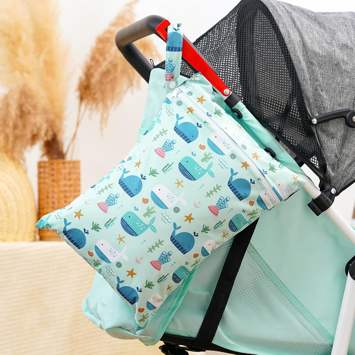 Happy Flute 3 Set Wet Bag Storage Bag Zipper Waterproof Washable