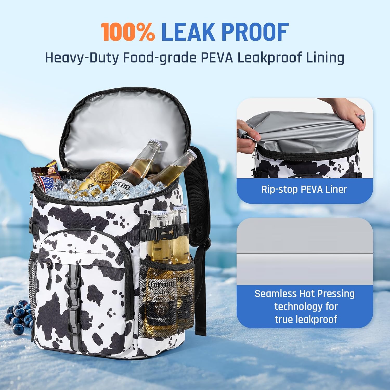 Cooler Backpack, Soft Leak Proof Backpack Coolers for Men Women
