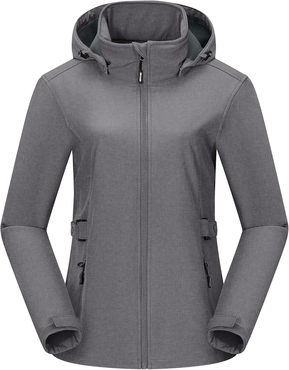Outdoor Ventures Women's Fleece Lined Rain Jacket Waterproof Softshell Coat