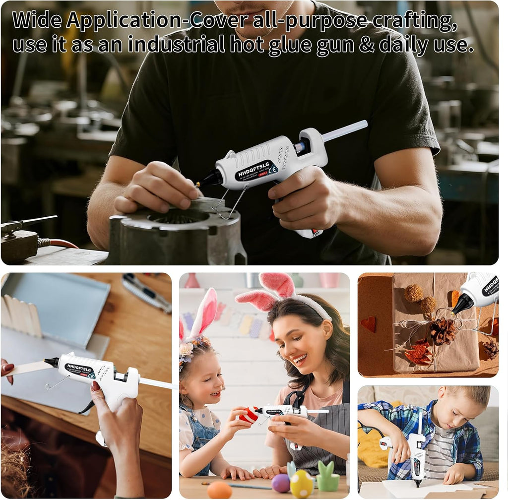 Hot Glue Gun Kit with 30 Sticks, 60/120W Full Size Dual Power Glue Gun