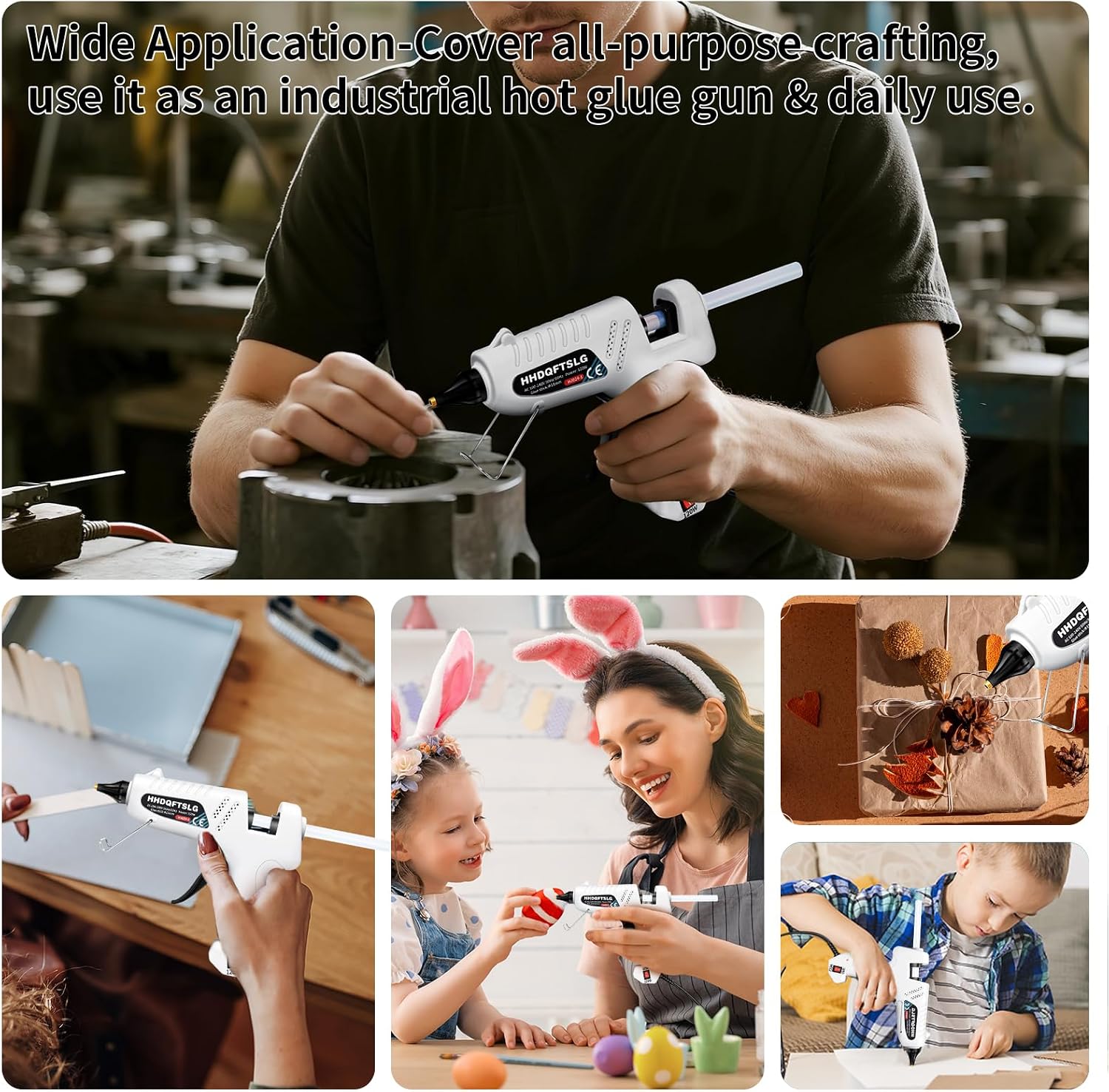 Hot Glue Gun Kit with 30 Sticks, 60/120W Full Size Dual Power Glue Gun