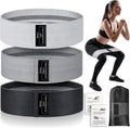 Renoj Resistance Bands for Working Out: 3-Set Professional Exercise Bands for Pilates, Yoga, Home Gym, Booty, Leg Training | Heavy/Medium/Light Fabric Loops for Women Men