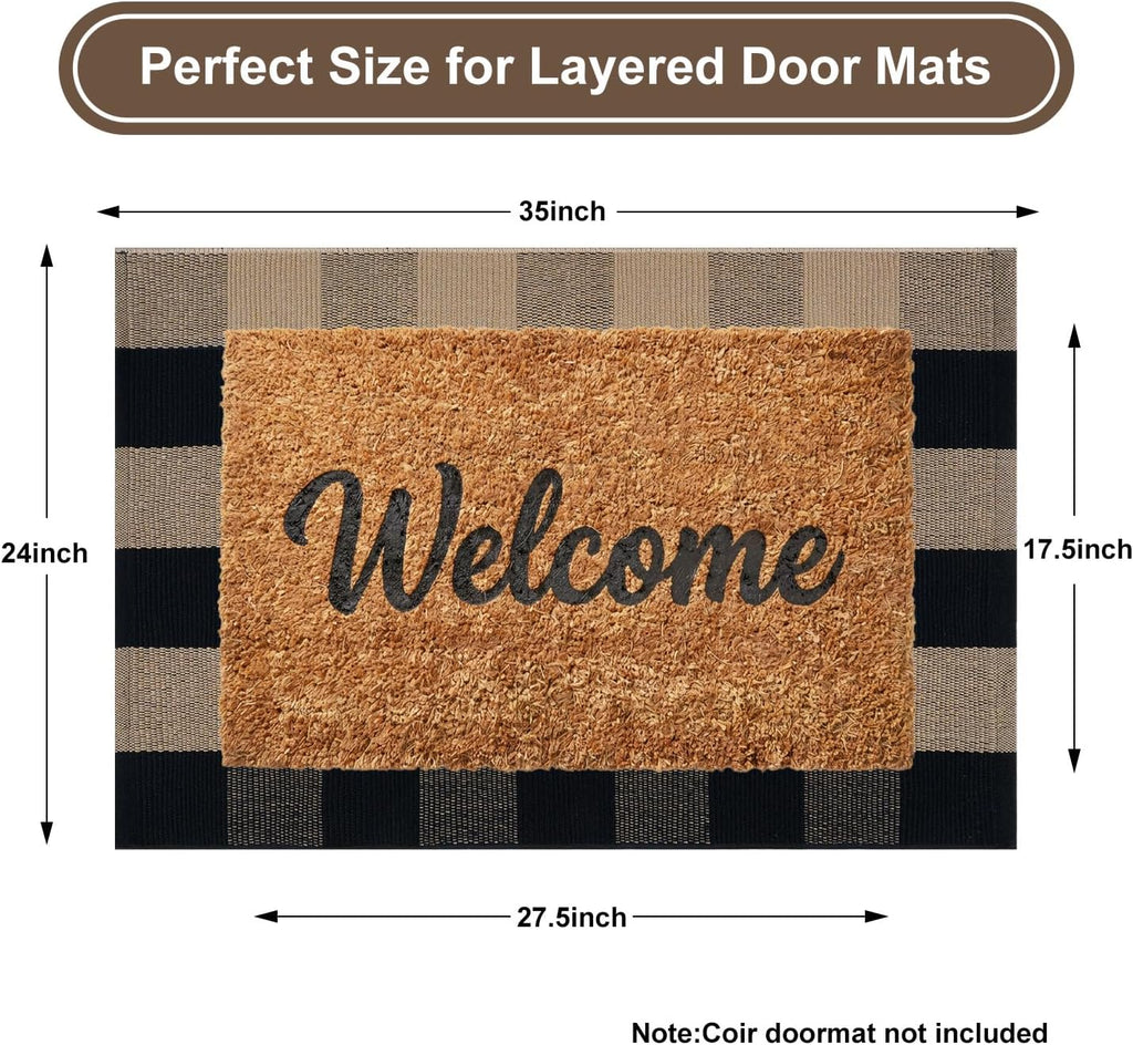 KIMODE Front Door Mat Outside Entrance Fall Front Porch Rug Welcome Decor