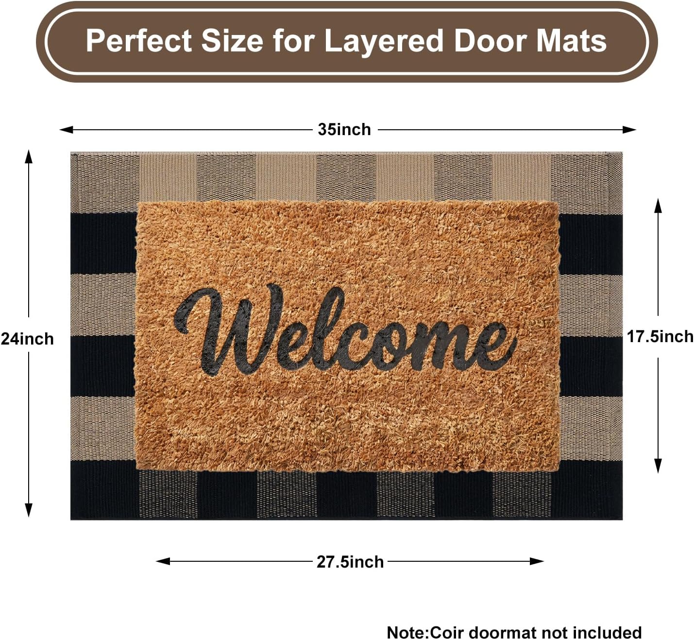 KIMODE Front Door Mat Outside Entrance Fall Front Porch Rug Welcome Decor