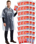 Tarpop 40 Pack Disposable Rain Ponchos Adult Drawstring Hood