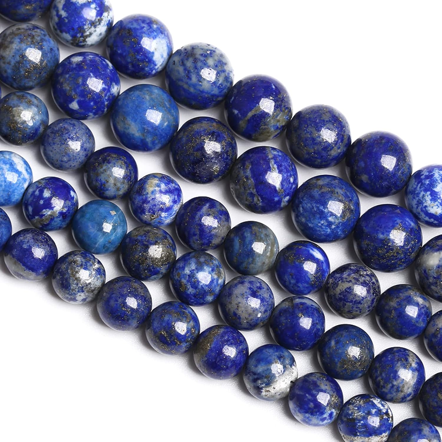 10MM 36PCS Natural Stone Blue Lapis Lazuli A Grade Gemstone Beads for Jewelry Making DIY Bracelet Crystal 1 Strand