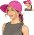 SUN CUBE Womens Sun Hat UV Protection Wide Brim Zip-Off Golf Visor