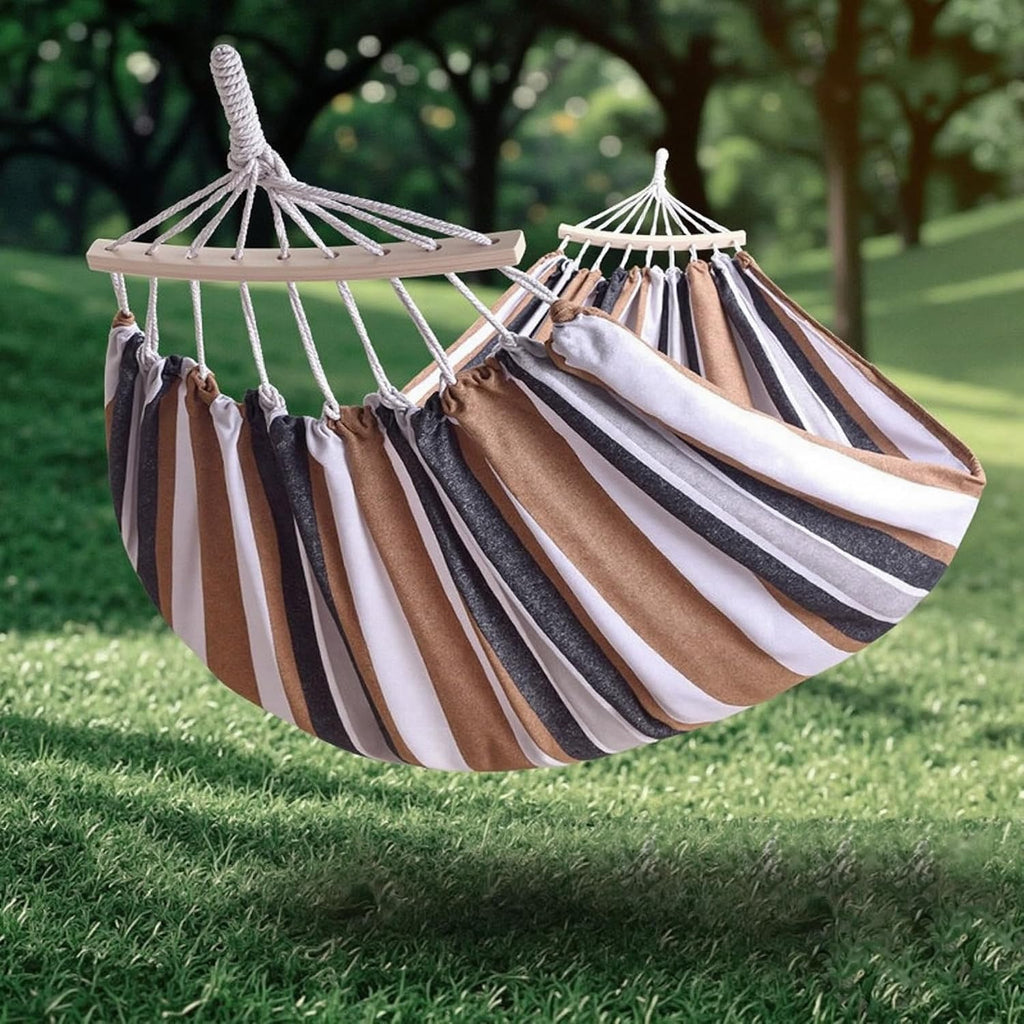Portable Camping Hammock Lightweight Fabric Hammock for Backpacking, Beach, Patio, Backyard, Outdoor (Blue)